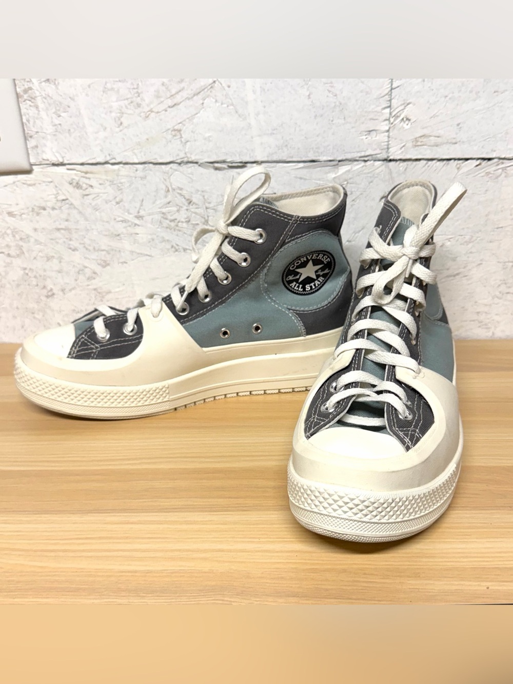 Converse High Top Sneakers in Tidepool/cyber grey utilitarian design